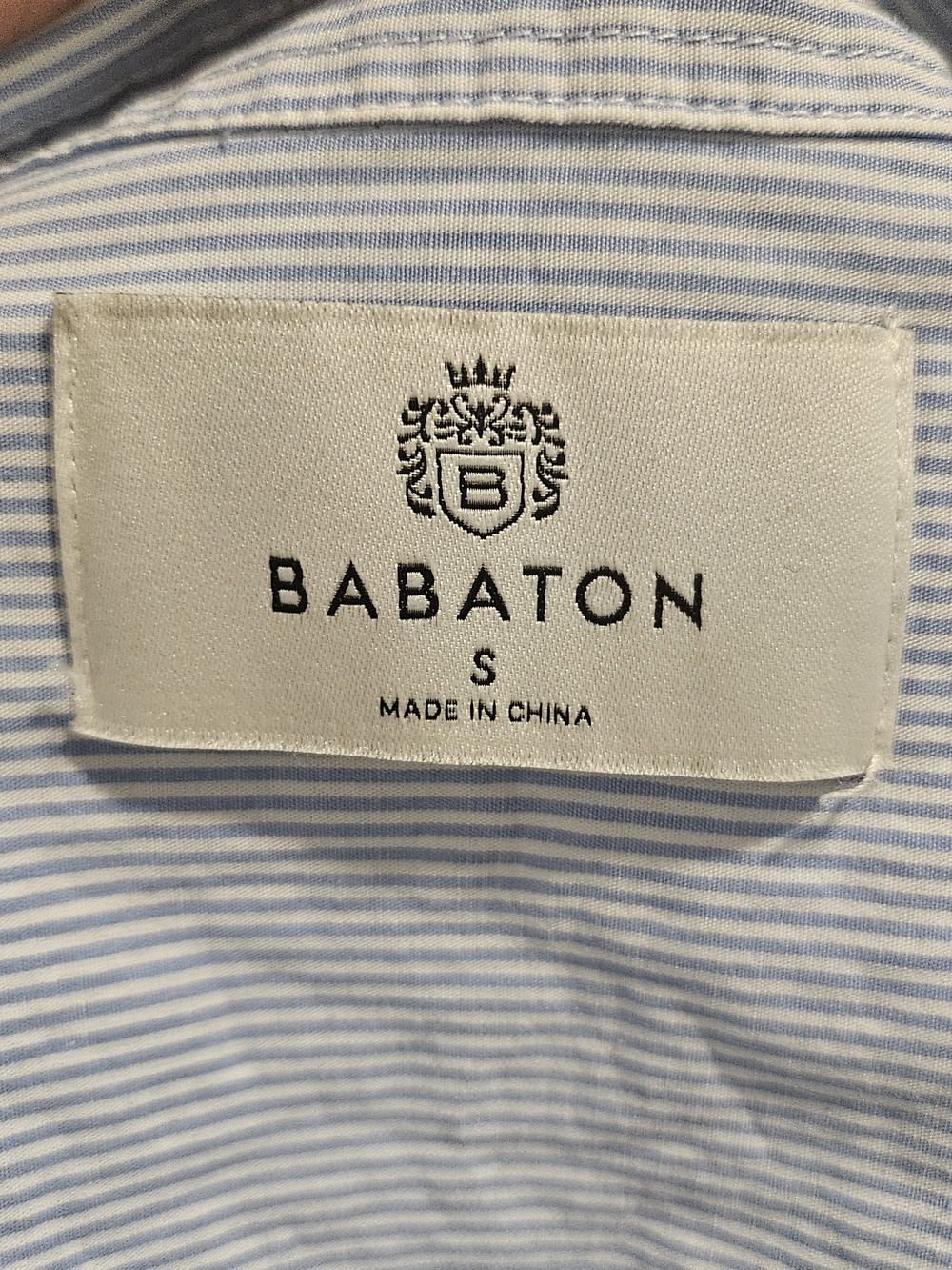 Babaton Aritzia Archive Pale Blue & White Pinstriped Shirt Size S - Picture 7 of 7
